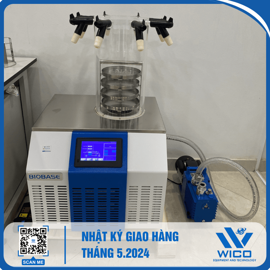 Kỹ thuật Wico tới bàn giao và hướng dẫn sử dụng Máy đông khô BK-FD10P cho khách ở Ninh Bình