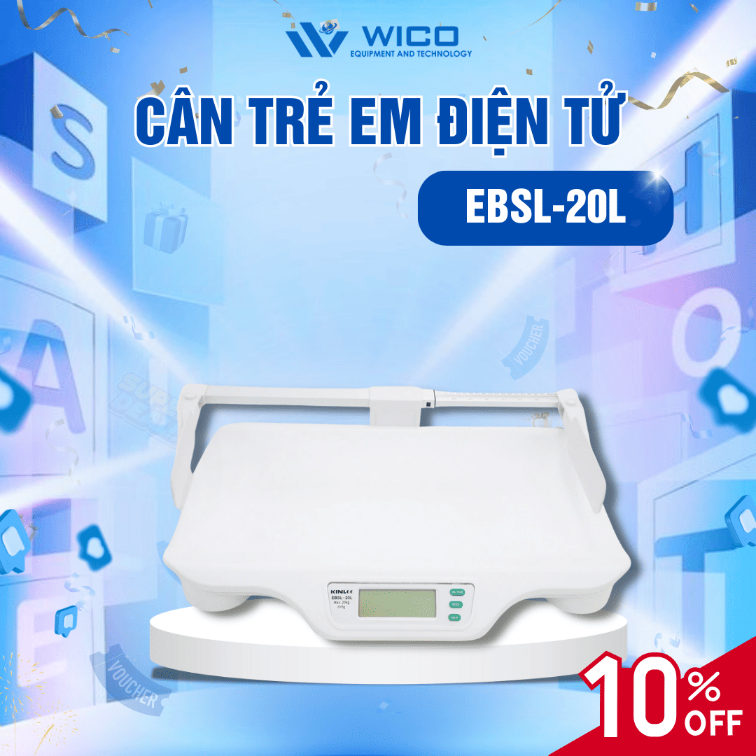 Cân trẻ em điện tử kèm thước đo EBSL-20L