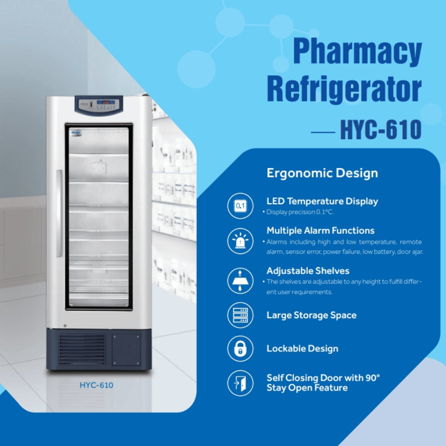 Tủ Bảo Quản Dược Phẩm-Vacxin 2 - 8 Độ HYC-610