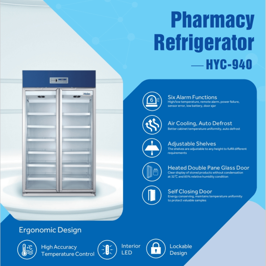 Tủ Bảo Quản Dược Phẩm-Vacxin 2 - 8 Độ HYC-940