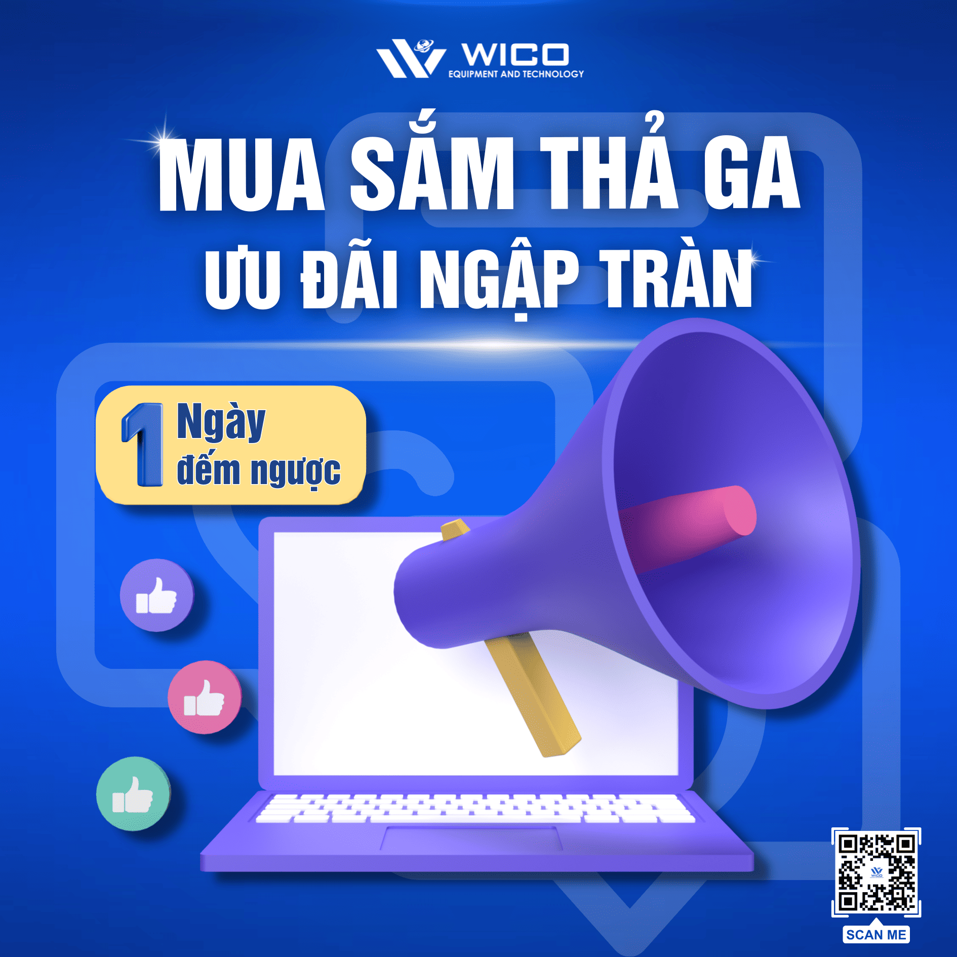 1 ngày đếm ngược tới SALE 11/11 - Wico "Mua Sắm Thả Ga, Ưu Đãi Ngập Tràn"!