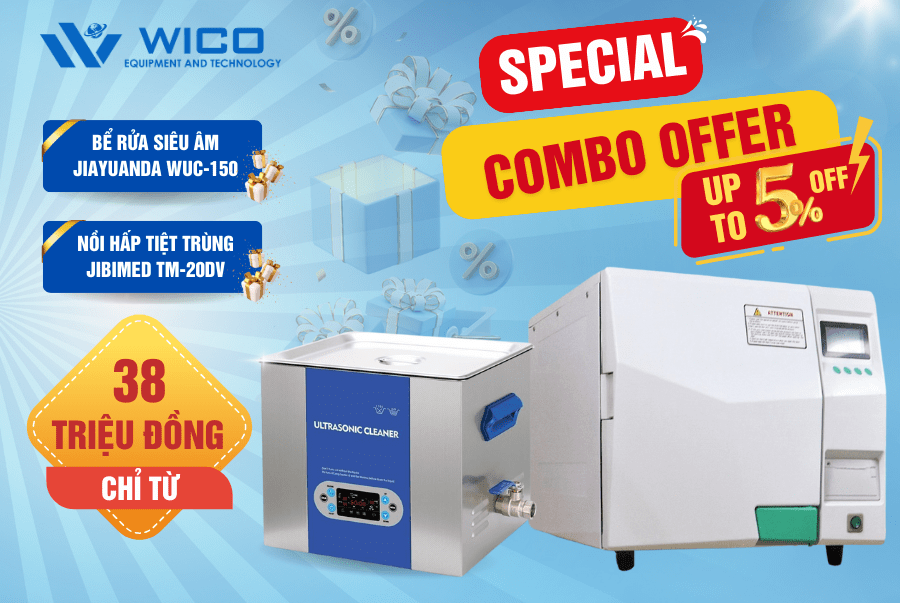 Combo Nồi Hấp TM-20DV Và Bể Rửa Siêu Âm WUC-150 | Khoảng 38 Triệu