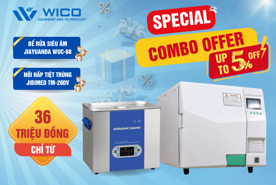 Combo Nồi Hấp TM-20DV Và Bể Rửa Siêu Âm WUC-68 | Khoảng 36 Triệu