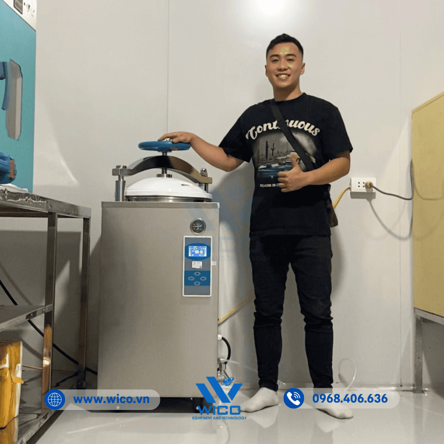 Kỹ thuật Wico hướng dẫn khách hàng sử dụng Nồi hấp LS-100HD