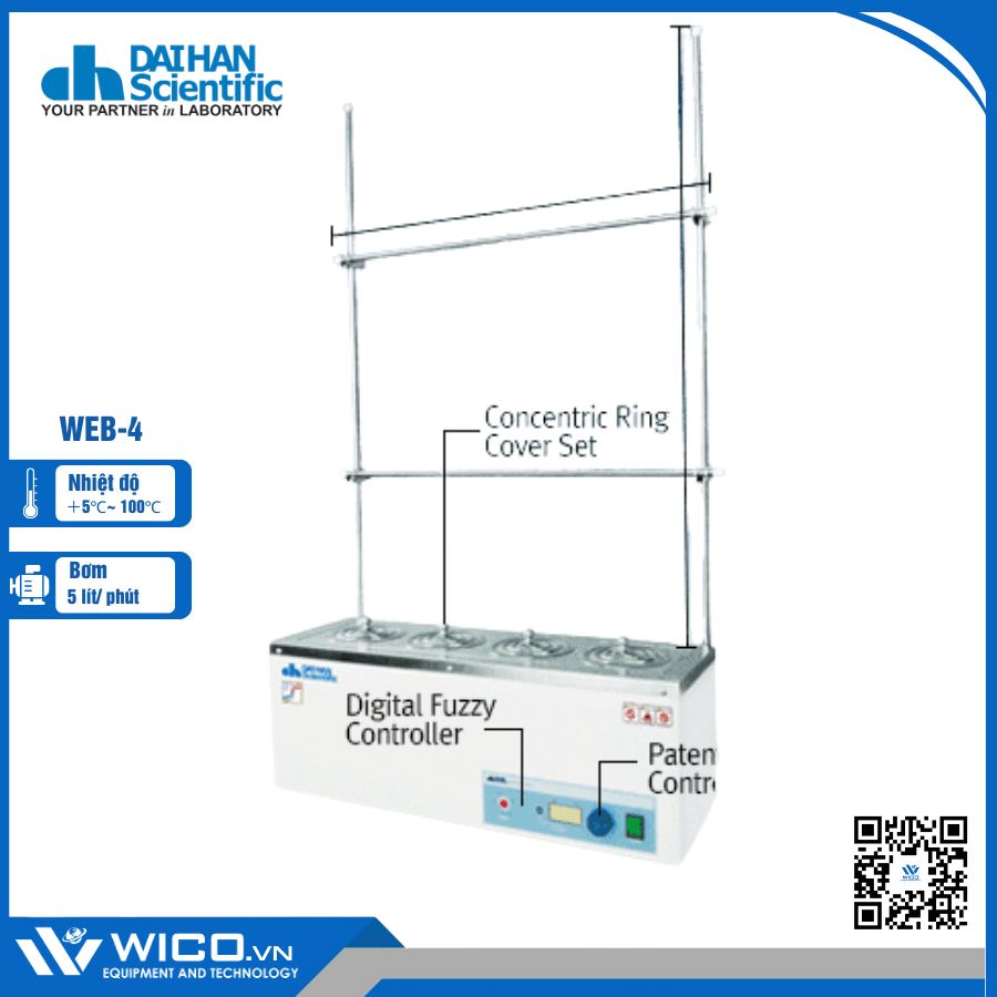 Bể Cách Thuỷ 4 Vị Trí Daihan WEB-4