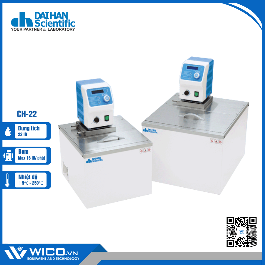Bể Điều Nhiệt Tuần Hoàn Daihan 22 Lít 250 Độ