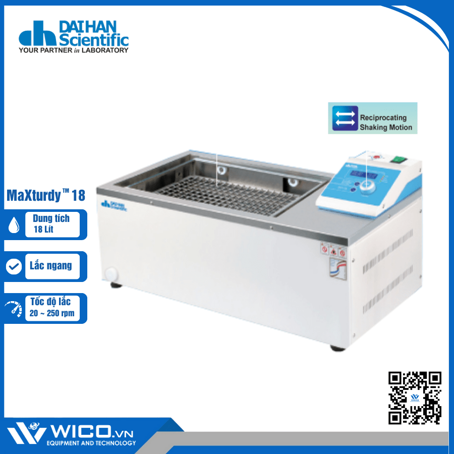 Bể Lắc Cách Thuỷ Ổn Nhiệt Daihan Hàn Quốc MaXturdy 18