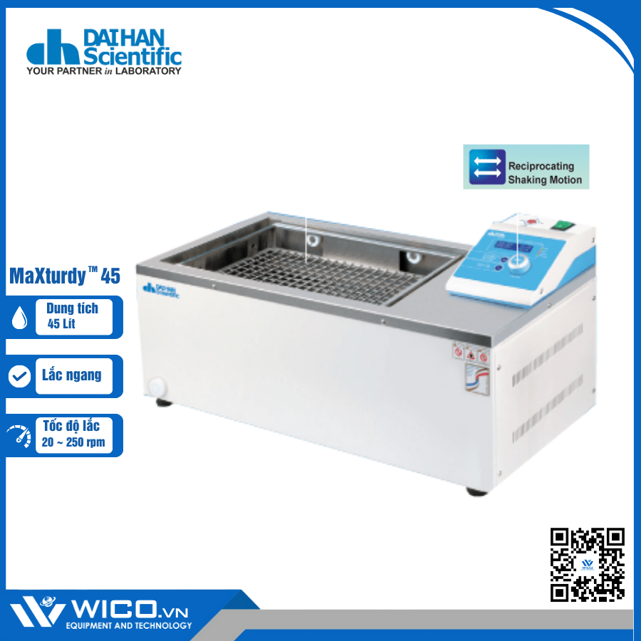 Bể Lắc Cách Thuỷ Ổn Nhiệt Daihan Hàn Quốc MaXturdy 45