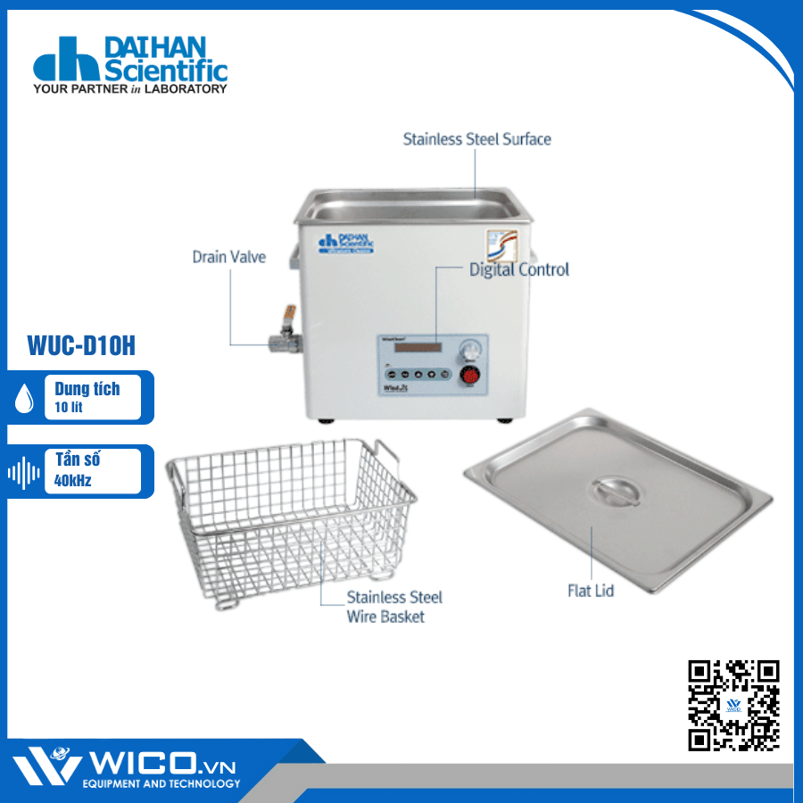 Bể Rửa Siêu Âm Daihan Hàn Quốc WUC-D10H