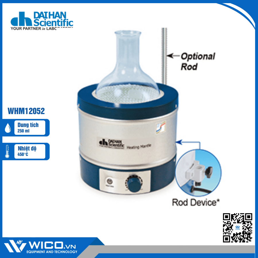 Bếp Đun Bình Cầu 450 Độ C Có Điều Khiển Từ Xa WHM12052