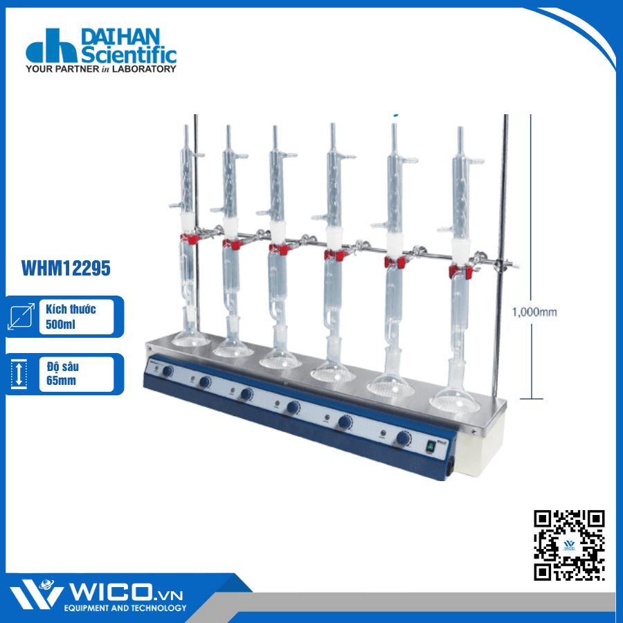 Bộ chiết Soxhlet 6 vị trí, bình 500ml Daihan WHM12295