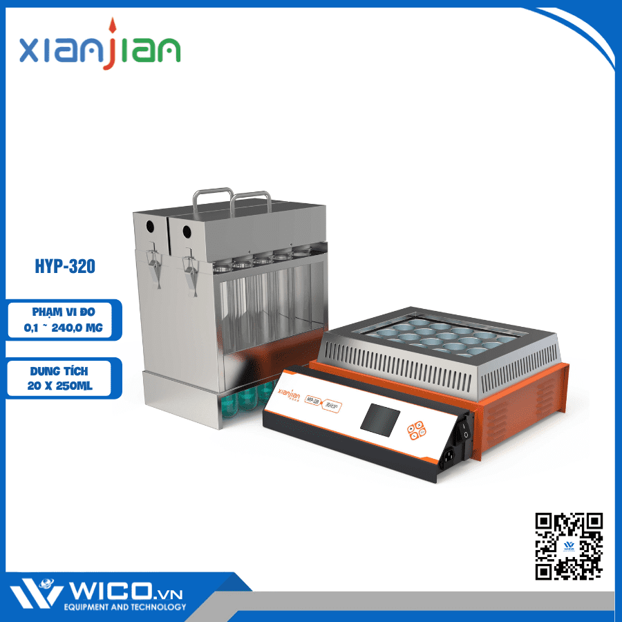 Máy Phá Mẫu Cất Đạm 20 Vị Trí Xianjian HYP-320