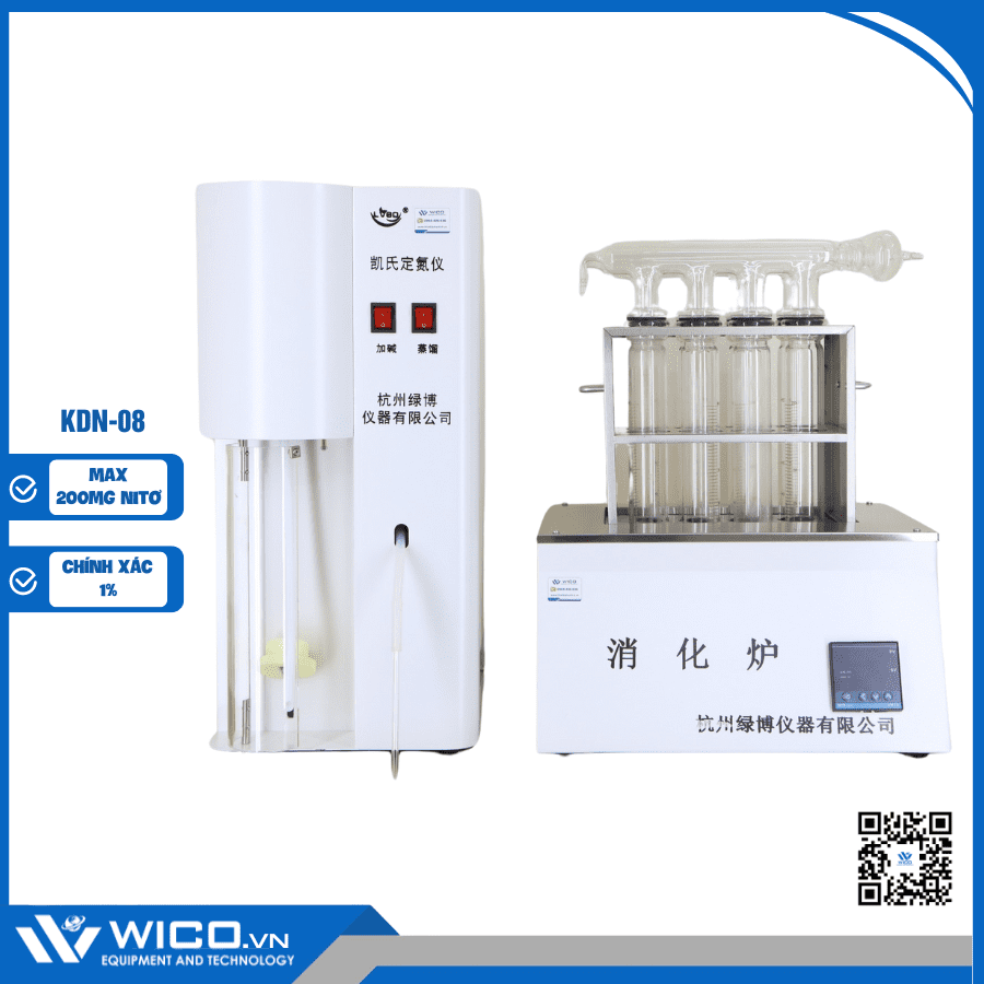 Máy Cất Đạm Tự Động Trung Quốc KDN-08 | Hàng Có Sẵn