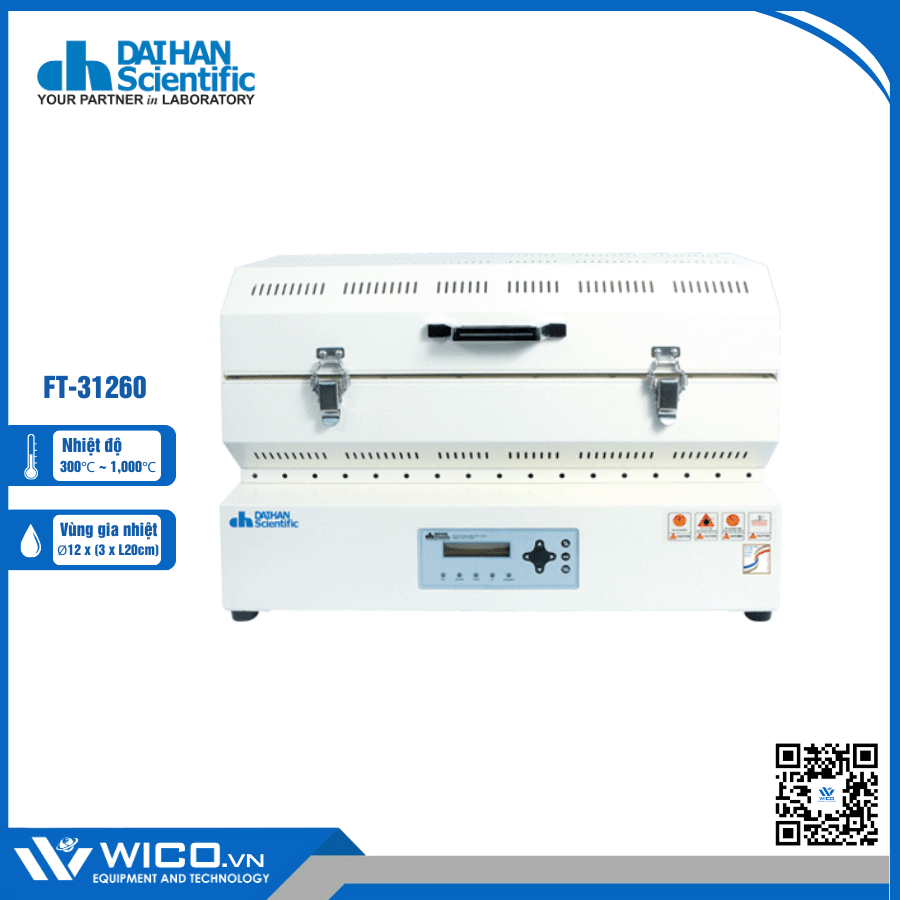 Lò Nung Ống Đơn 1000 Độ C Daihan Hàn Quốc FT-31260