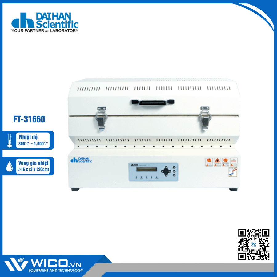 Lò Nung Ống Đơn 1000 Độ C Daihan Hàn Quốc FT-31660