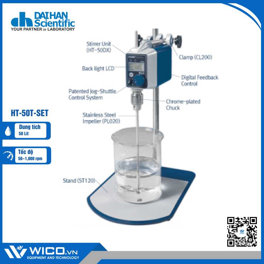 Máy Khuấy Đũa Độ Nhớt Cao Daihan Hàn Quốc HT-50T