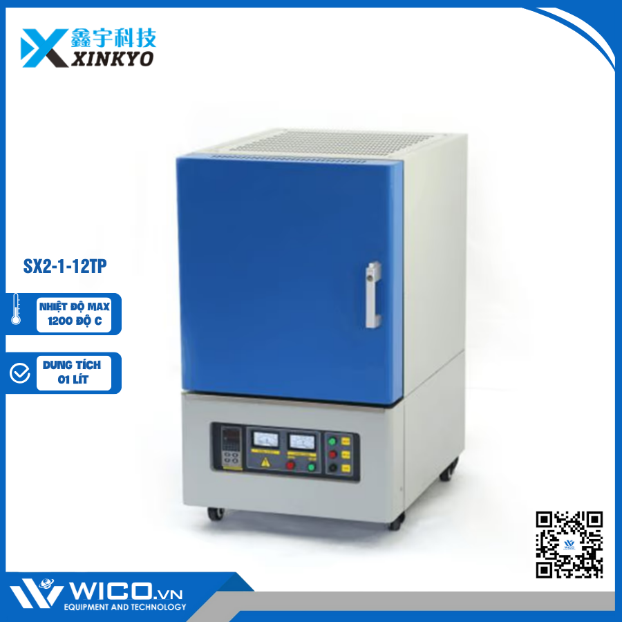 Lò Nung 1200 Độ Muffle SX2-1-12TP | 1 Lít