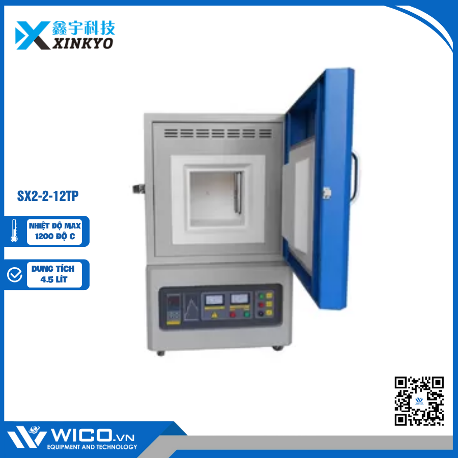 Lò Nung 1200 Độ Muffle SX2-2-12TP | 4.5 Lít