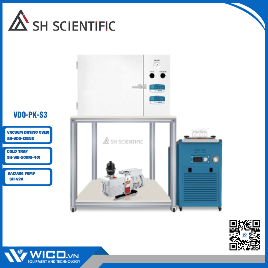 Trọn Bộ Tủ Sấy Chân Không 450 Độ C SH Scientific Hàn Quốc VDO-PK-S3