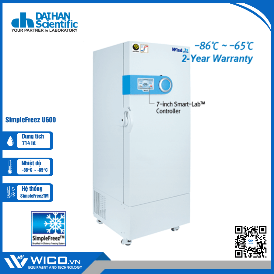 Tủ Lạnh Âm Sâu -86 độ C Daihan Hàn Quốc SimpleFreez U600