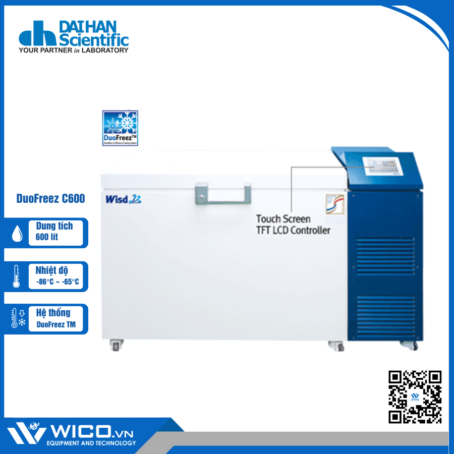 Tủ Lạnh Âm Sâu -95 độ C Daihan Hàn Quốc DuoFreez C600