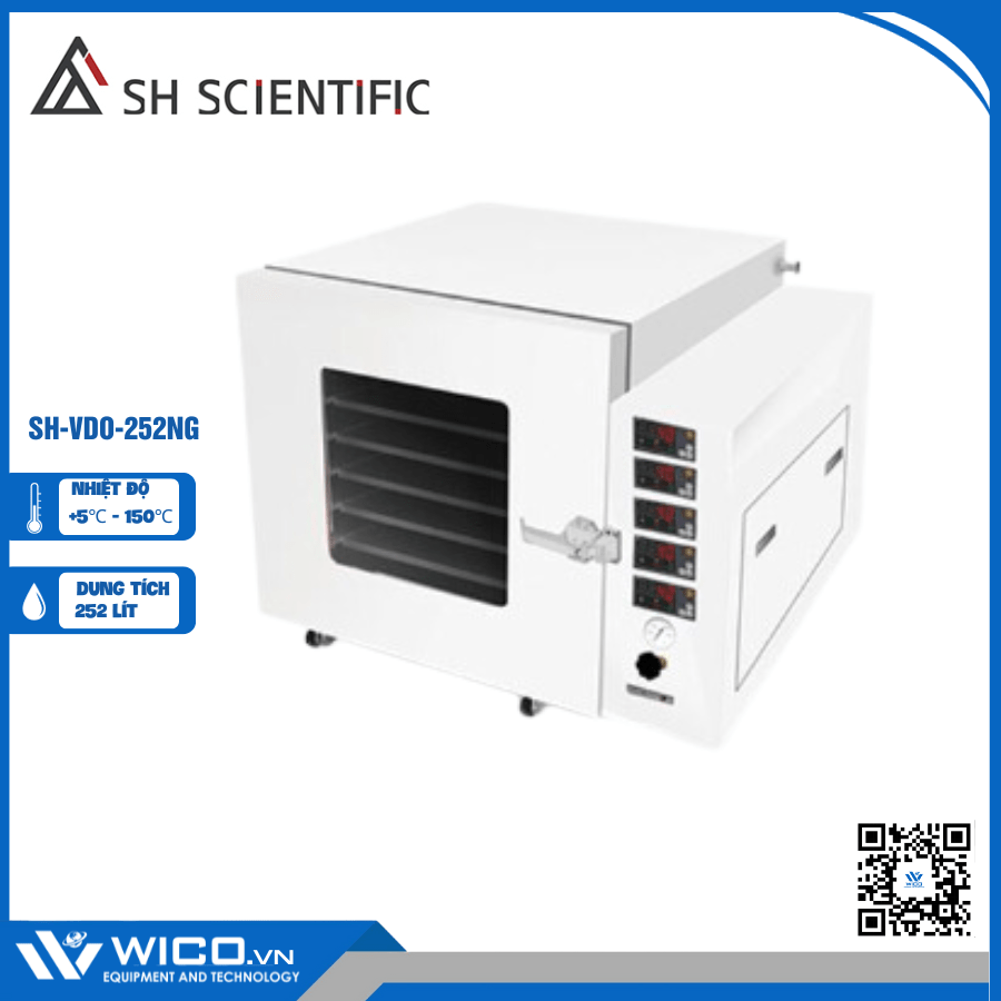 Tủ Sấy Chân Không 150 Độ C SH Scientific SH-VDO-252NG