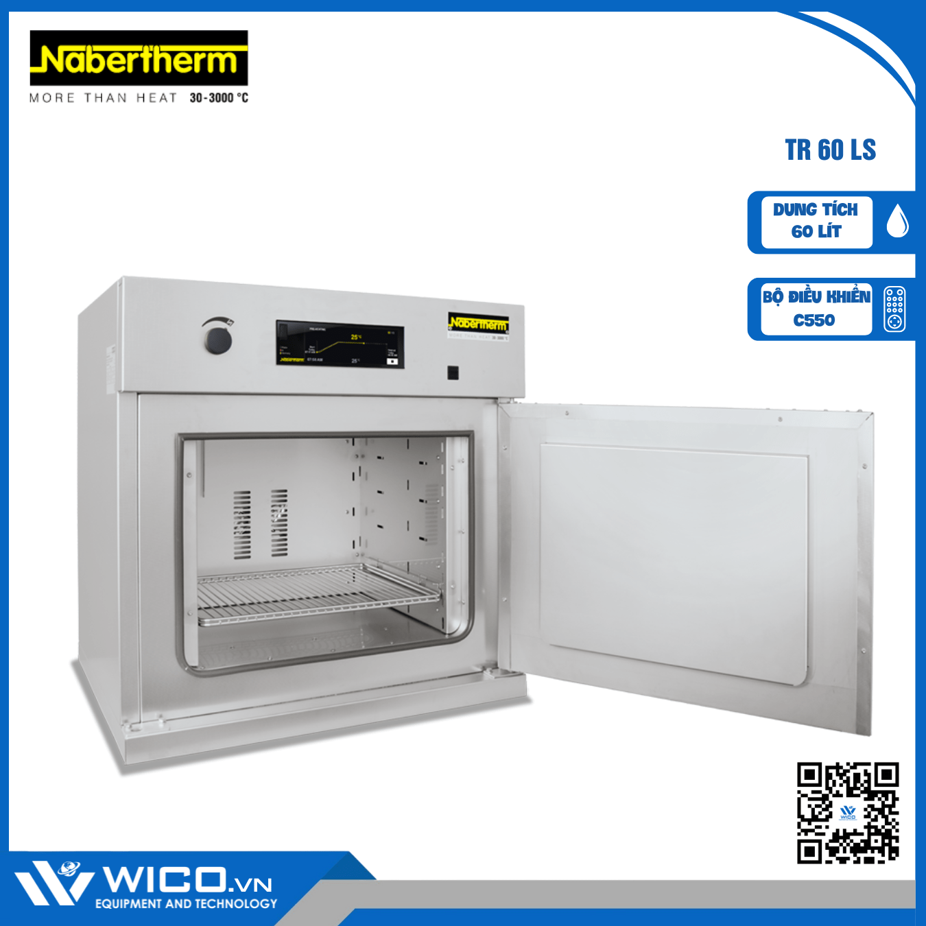 Tủ Sấy Để Bàn Chuyên Dụng Nabertherm TR 60 LS/C550