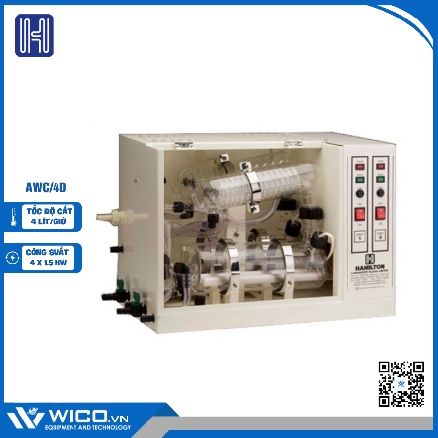 Máy Cất Nước 2 Lần Tự Động Hamilton AWC/4D