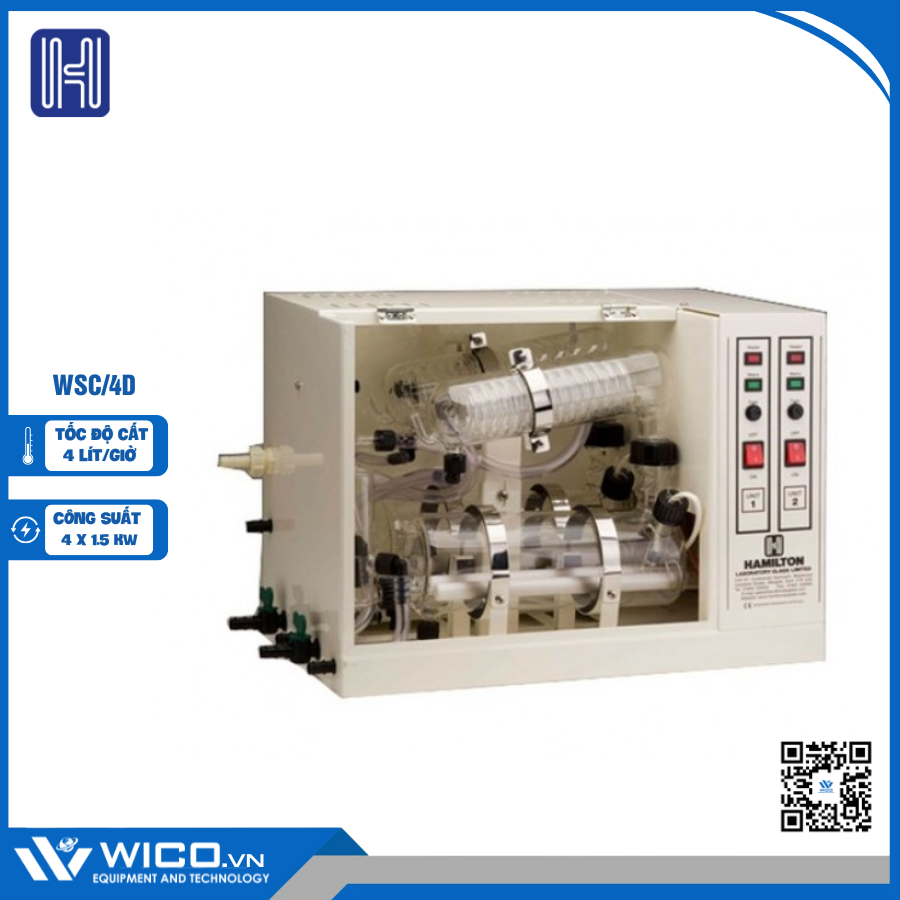 Máy Cất Nước 2 Lần Hamilton Anh WSC/4D