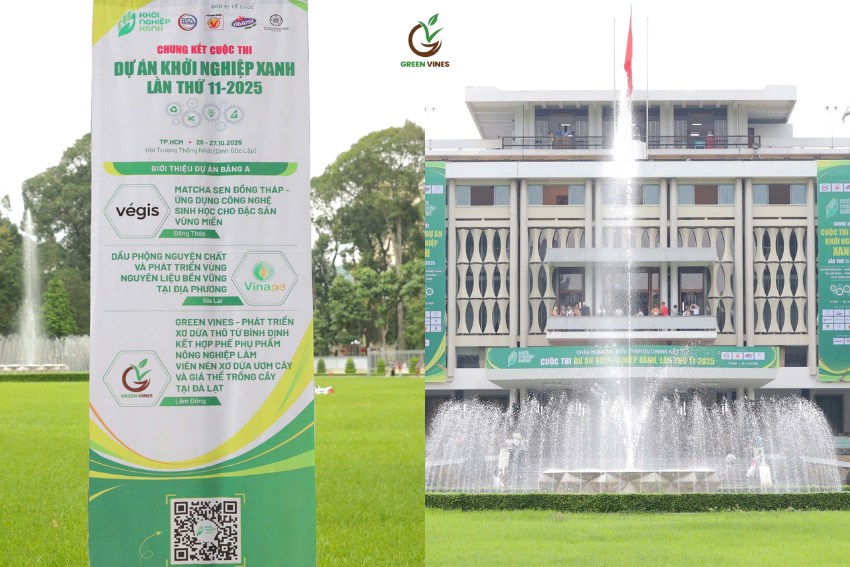 Green Vines có mặt tại Dinh Độc Lập để tham gia cuộc thi khởi nghiệp xanh 2025