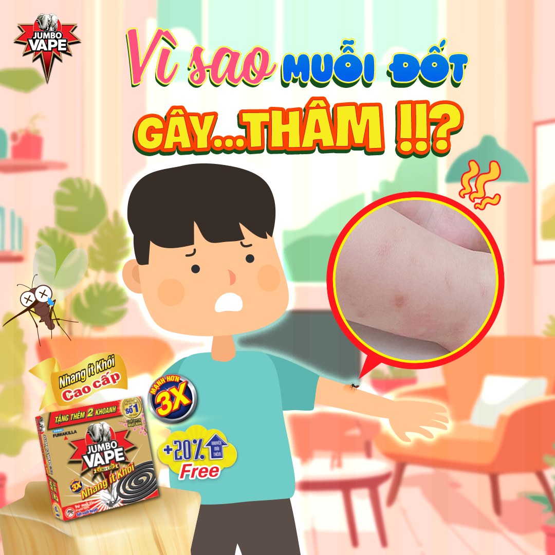 VÌ SAO MUỖI ĐỐT GÂY THÂM?
