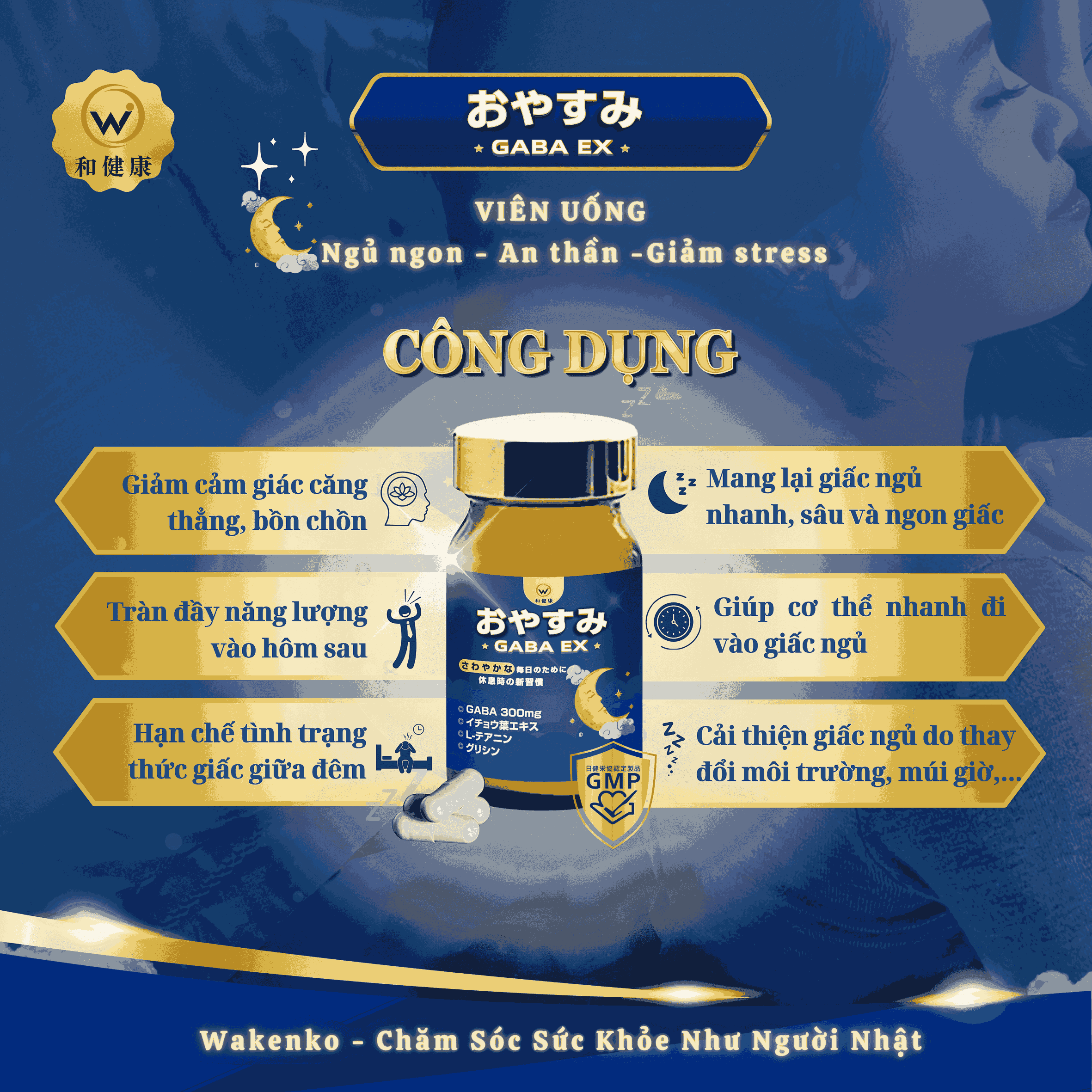 Công Dụng Của Viên Uống Hỗ Trợ Ngủ Ngon Gaba Ex Wakenko