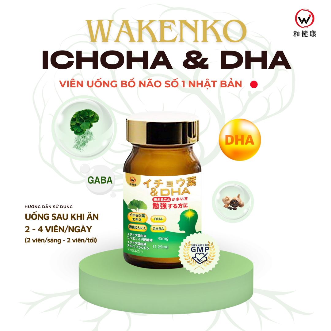 Hướng Dẫn Sử Dụng Viên Uống Tiền Đình Bổ Não Cao Cấp DHA + ICHOHA Wakenko