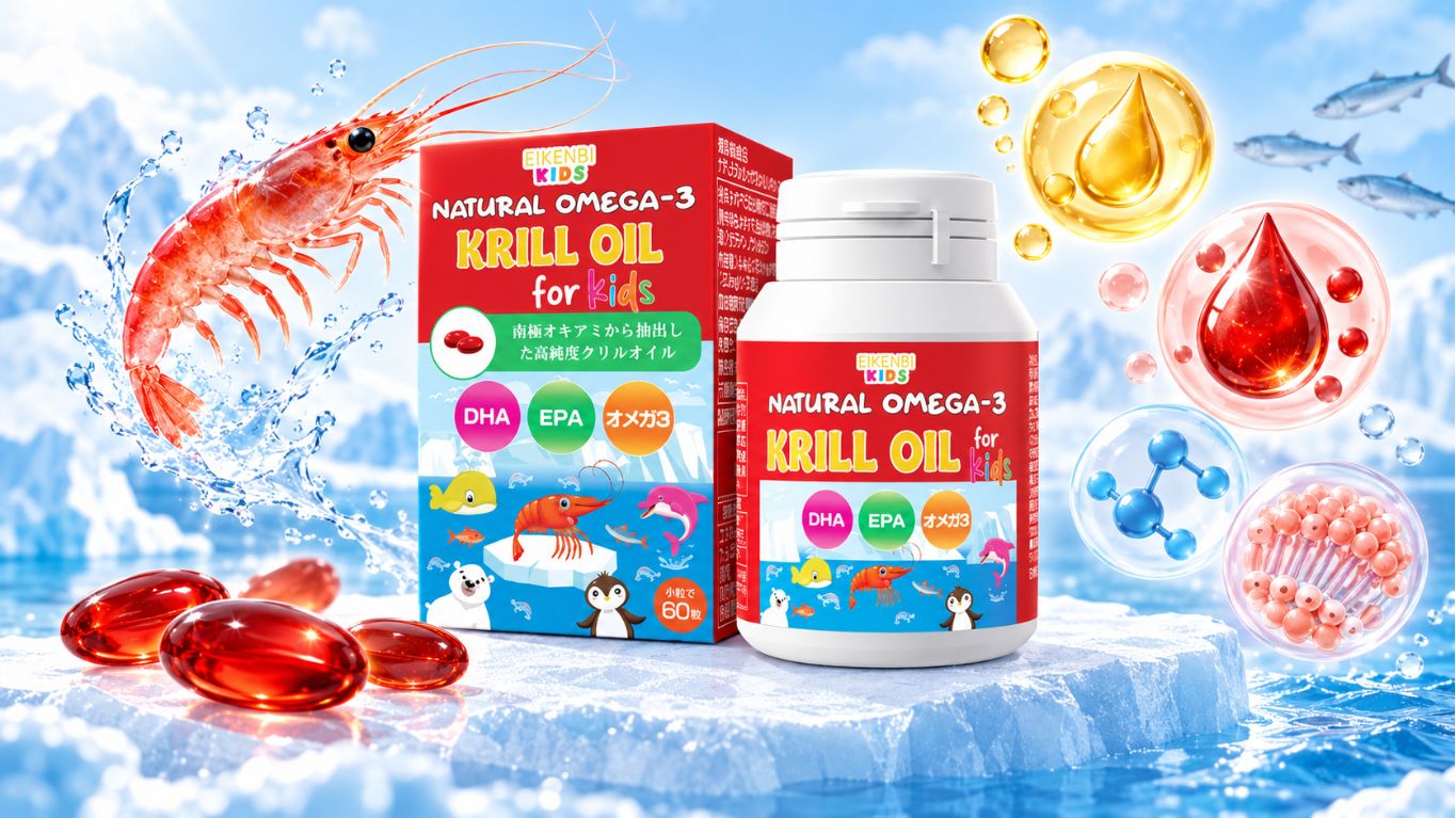 Dầu nhuyễn thể Natural Omega-3 Krill Oil Eikenbi Kids
