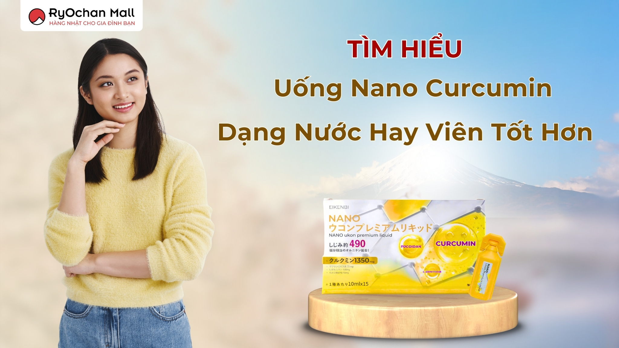 Tinh chất nghệ Nano Curcumin tảo nâu Eikenbi