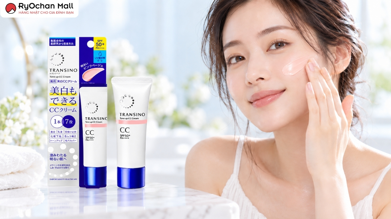 Lưu ý khi sử dụng kem nền chống nắng Transino Tone Up CC Cream màu hồng