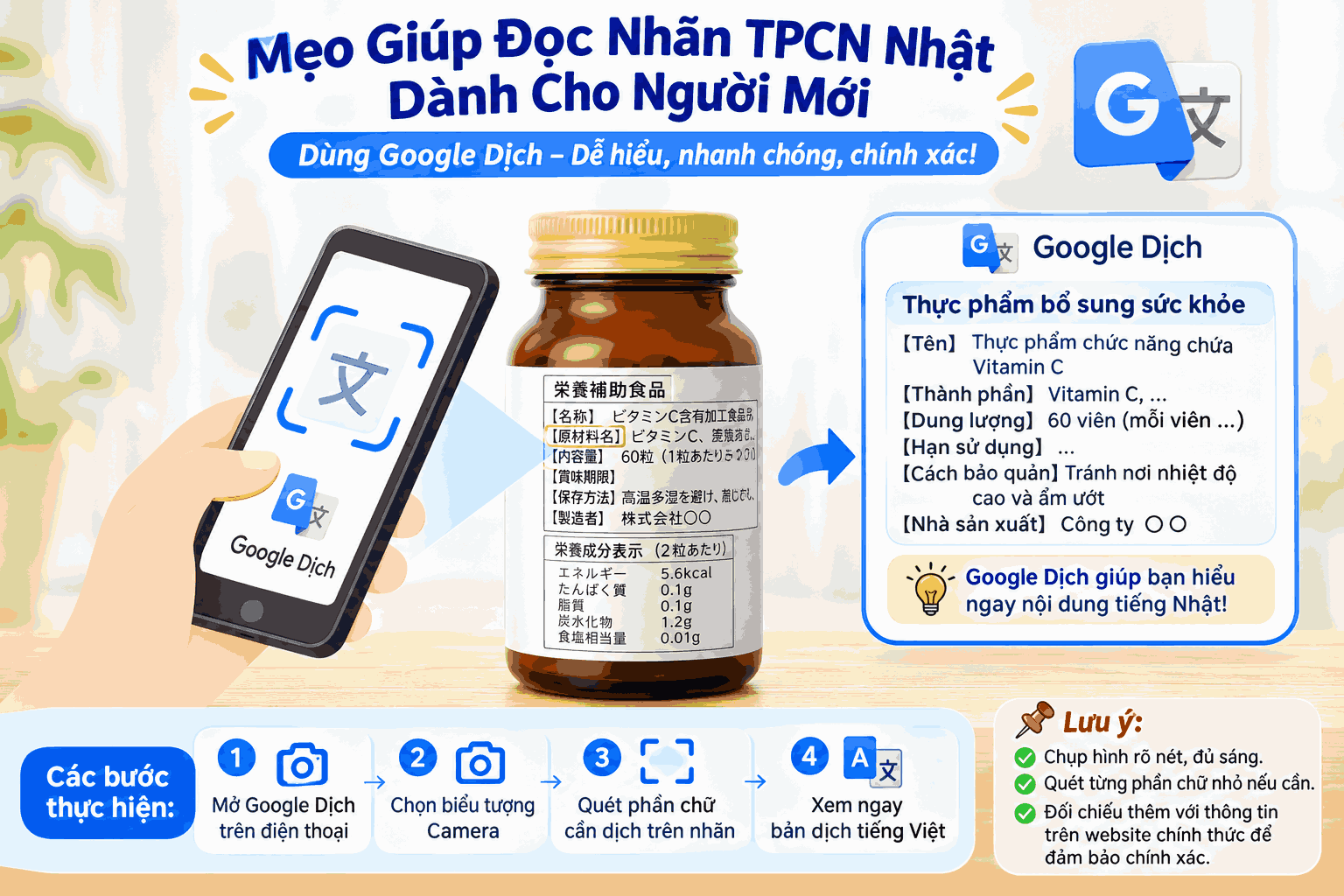 Mẹo đọc nhãn TPCN Nhật