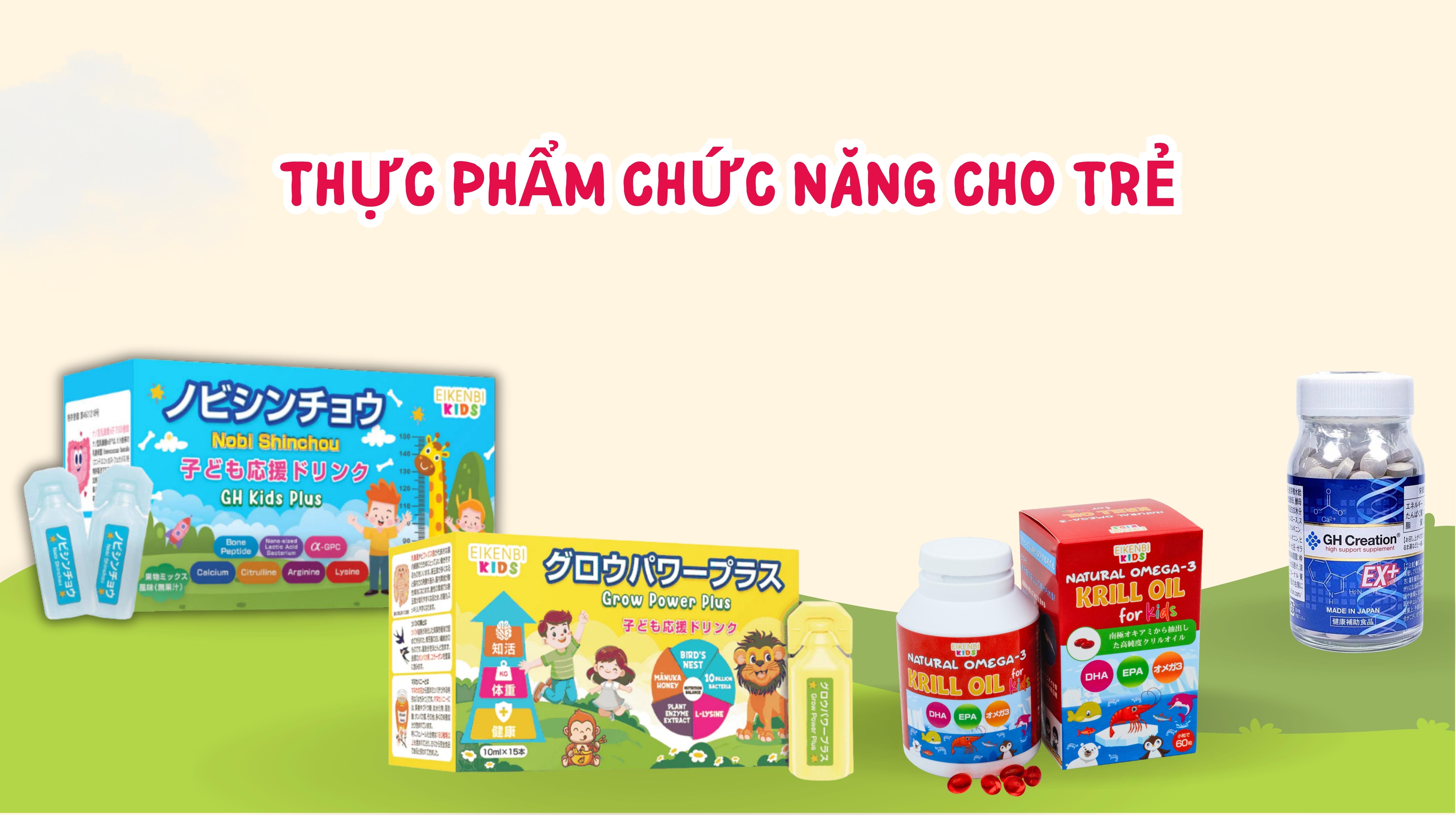Một số thực phẩm chức năng cho trẻ hiệu quả từ Nhật Bản