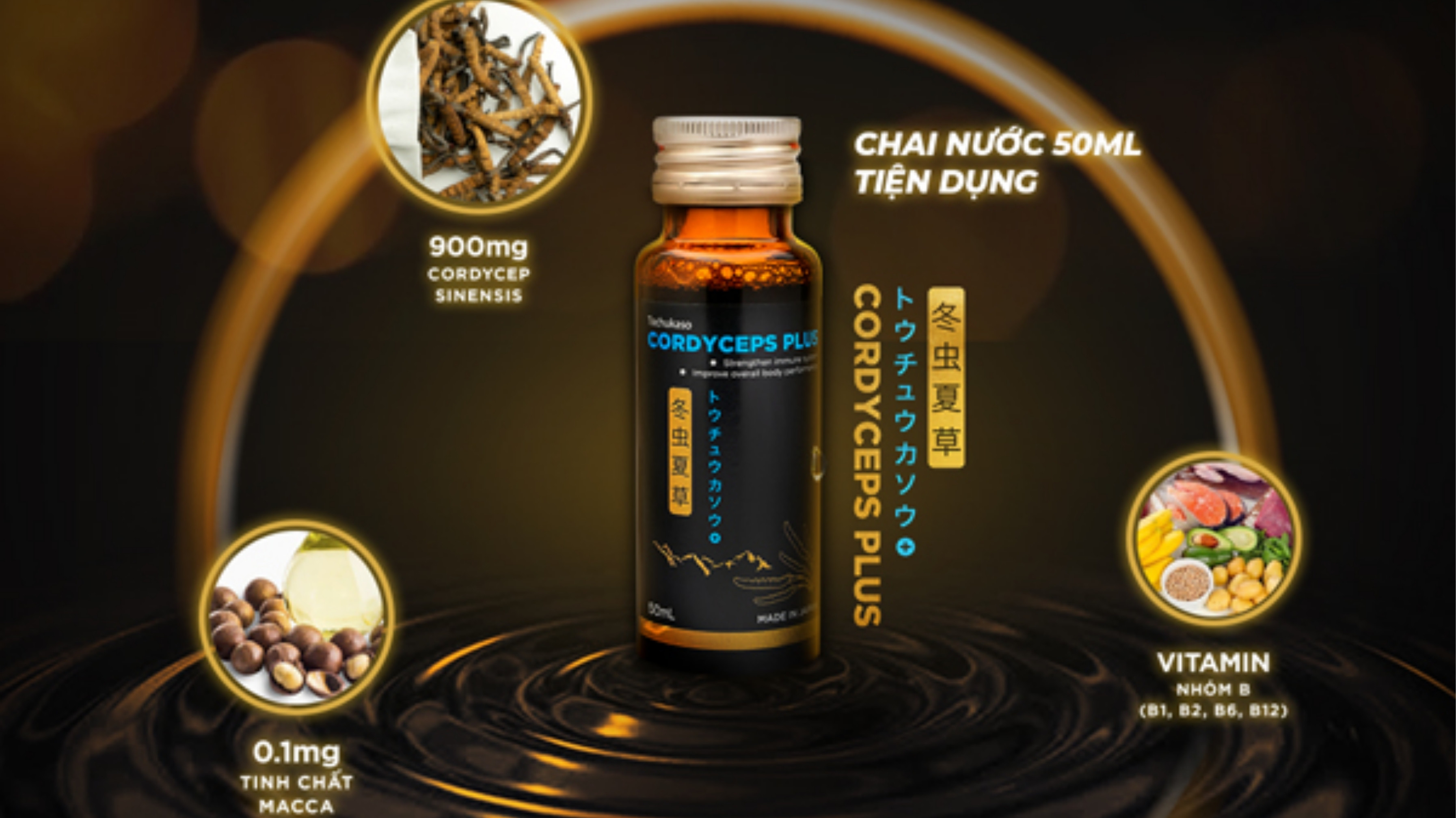 Nước uống đông trùng hạ thảo Fine Japan Cordyceps Plus