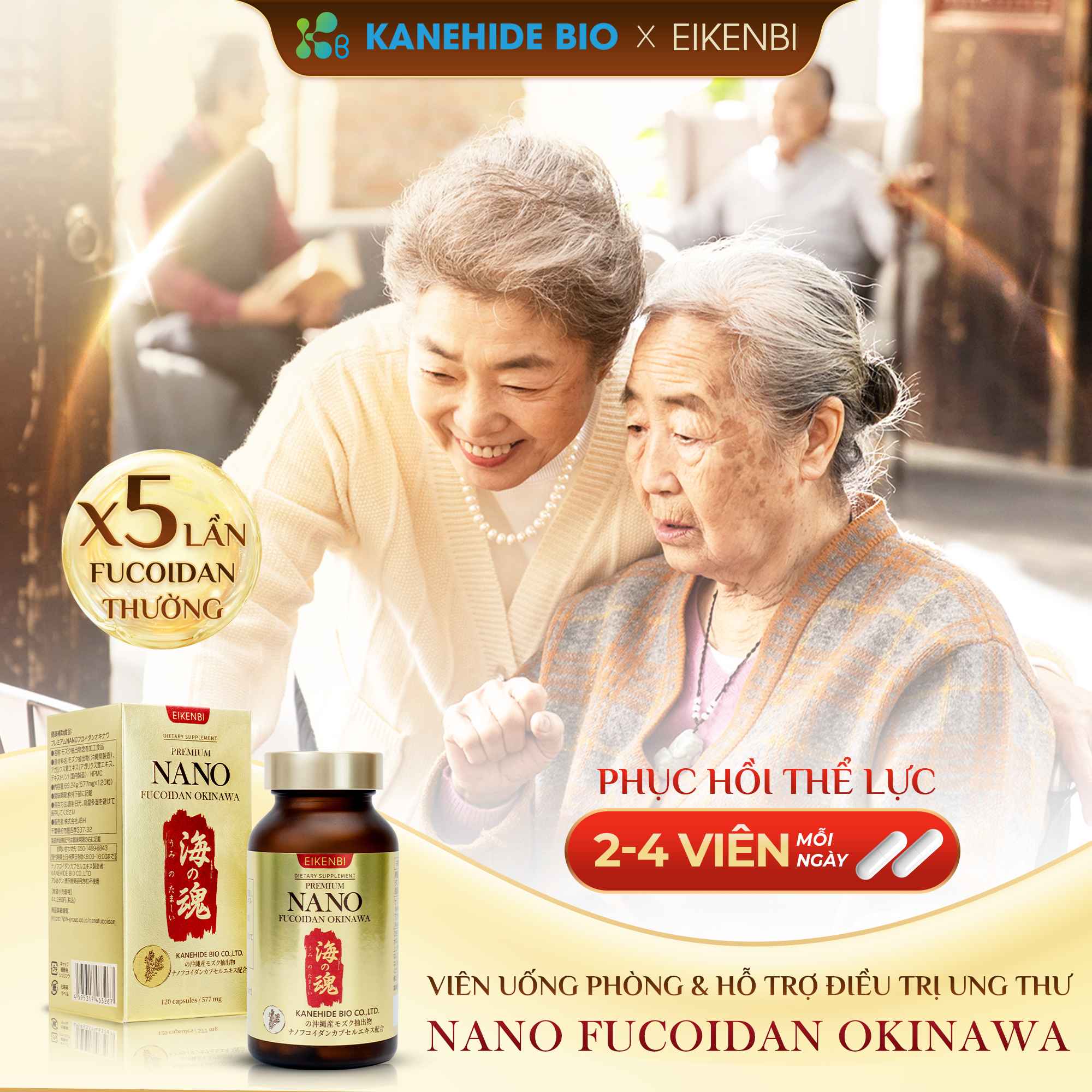 Hướng Dẫn Sử Dụng Viên Uống Nano Fucoidan Okinawa Kanehide Bio x Eikenbi