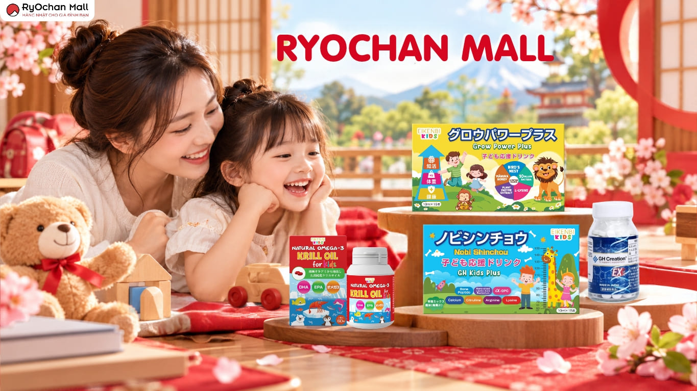Ryochan Mall là địa chỉ cung cấp thực phẩm chức năng Nhật cho trẻ uy tín