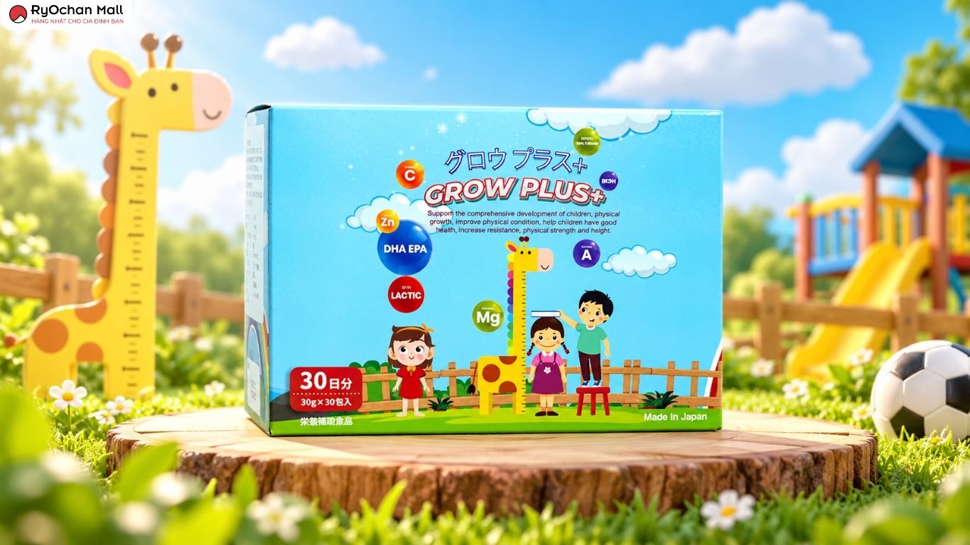 Siro Grow Plus+ Nhật Bản hỗ trợ tăng chiều cao cho bé