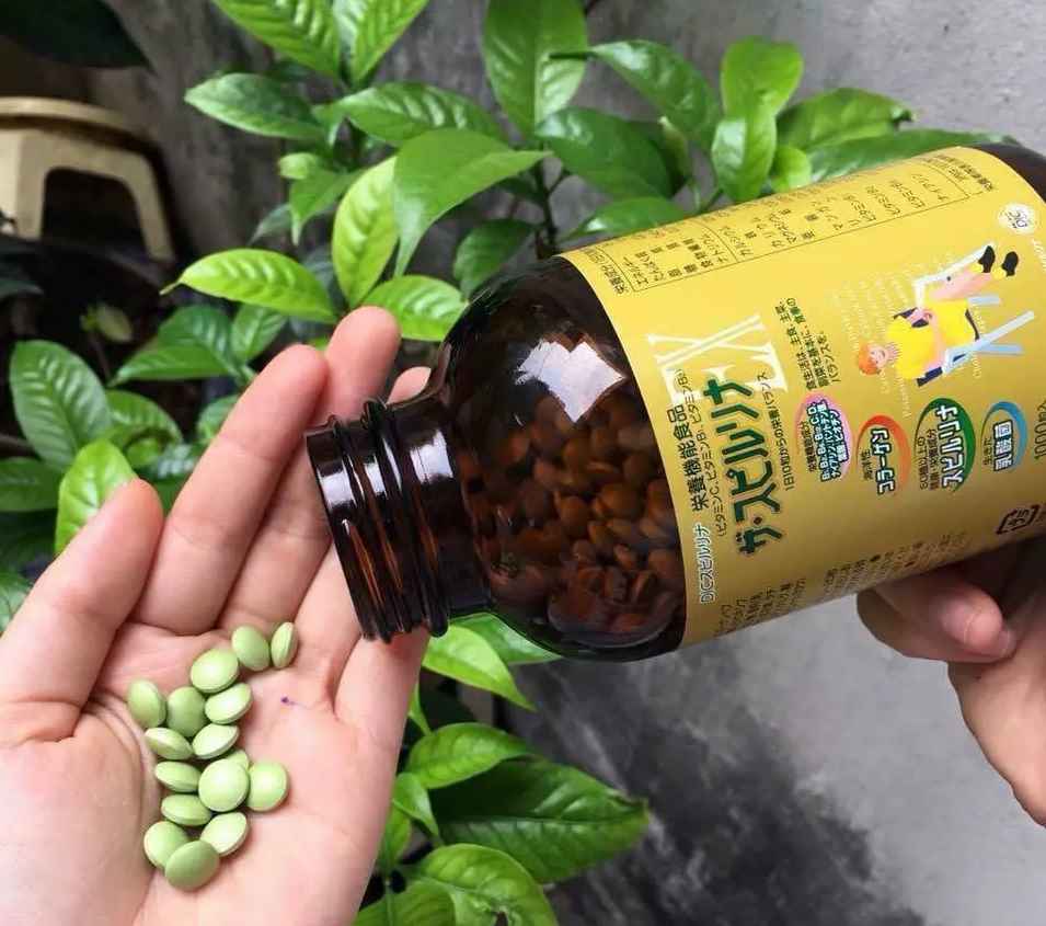 Thành phần viên uống tảo vàng Spirulina EX Nhật Bản