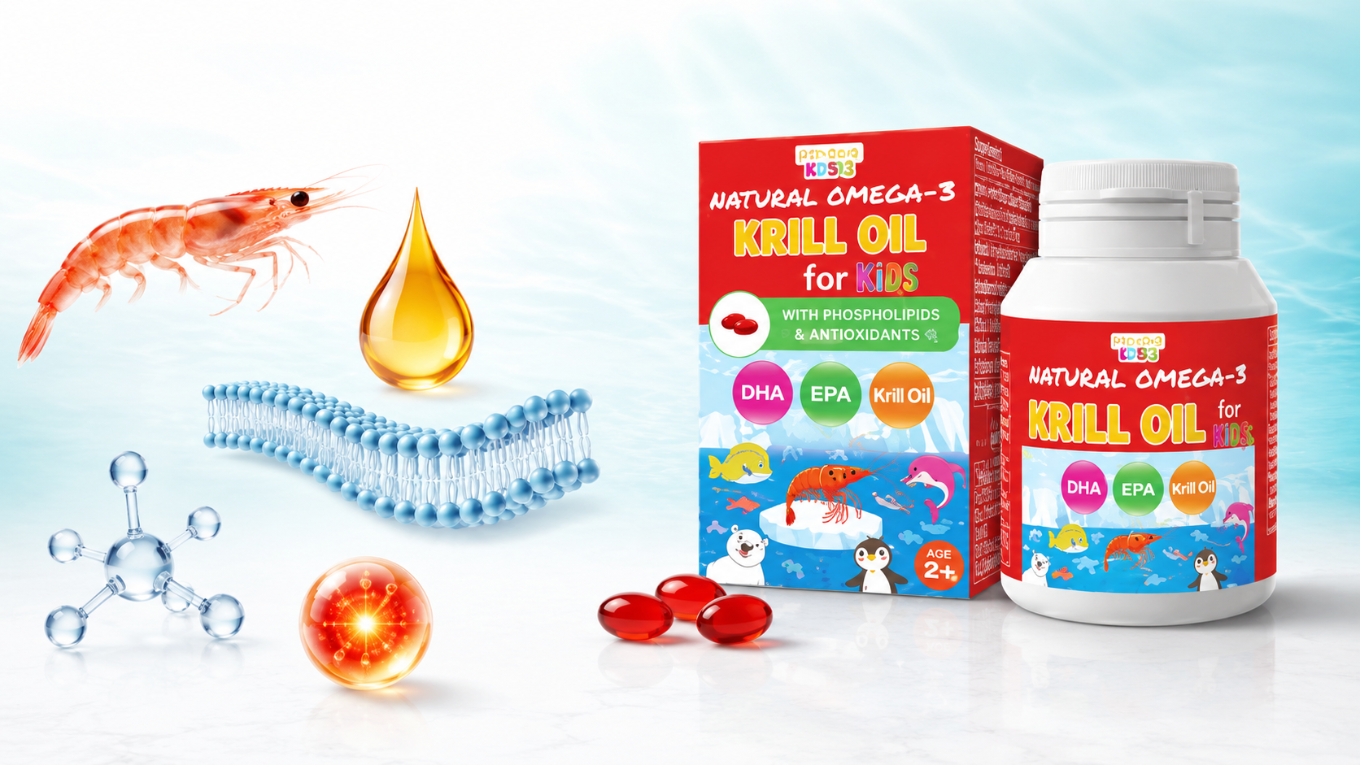 Viên uống bổ sung Omega 3 Krill Oil Eikenbi Kids