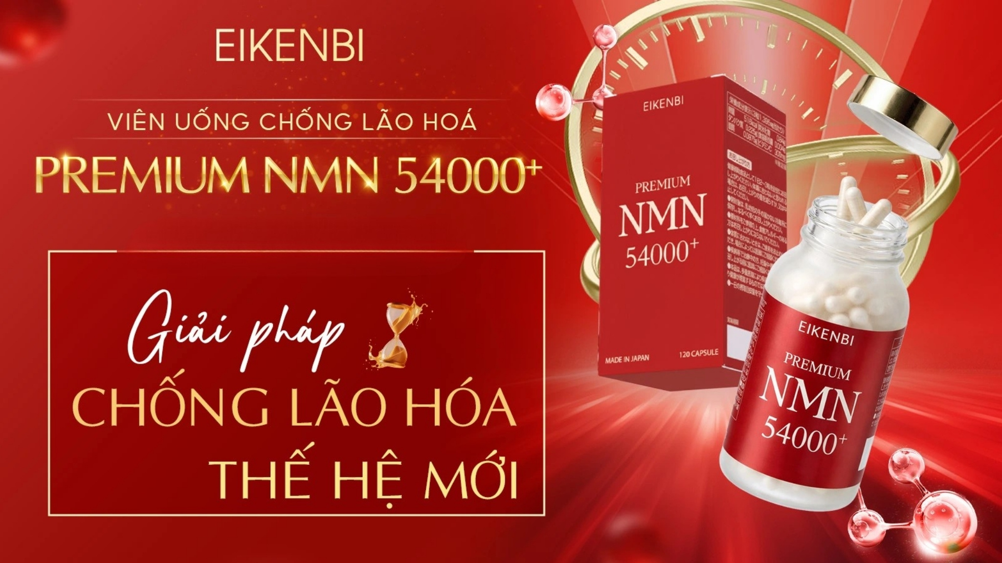 Viên uống chống lão hóa Premium NMN 54000+ Eikenbi