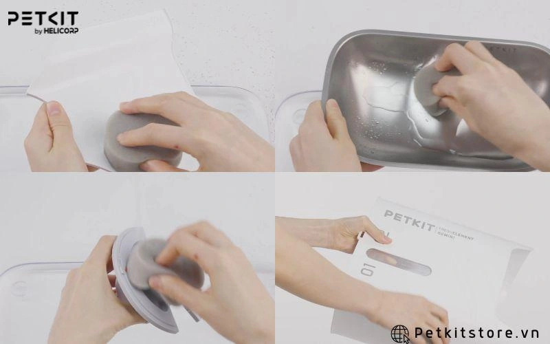 Rửa sạch các bộ phận của máy