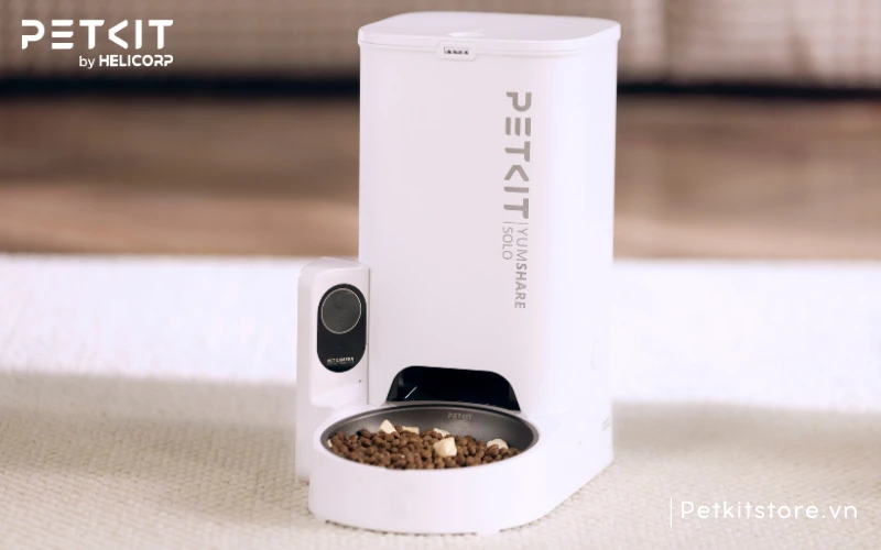 Máy ăn có camera cho mèo Petkit Yumshare Solo một ngăn nhỏ gọn