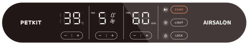 Bảng điều khiển trên máy sấy chó mèo PETKIT AIRSALON MAX