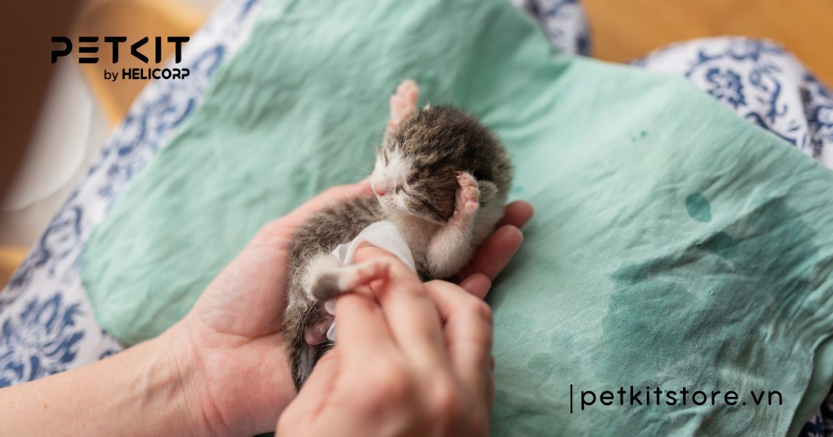 cách kích thích mèo đi vệ sinh