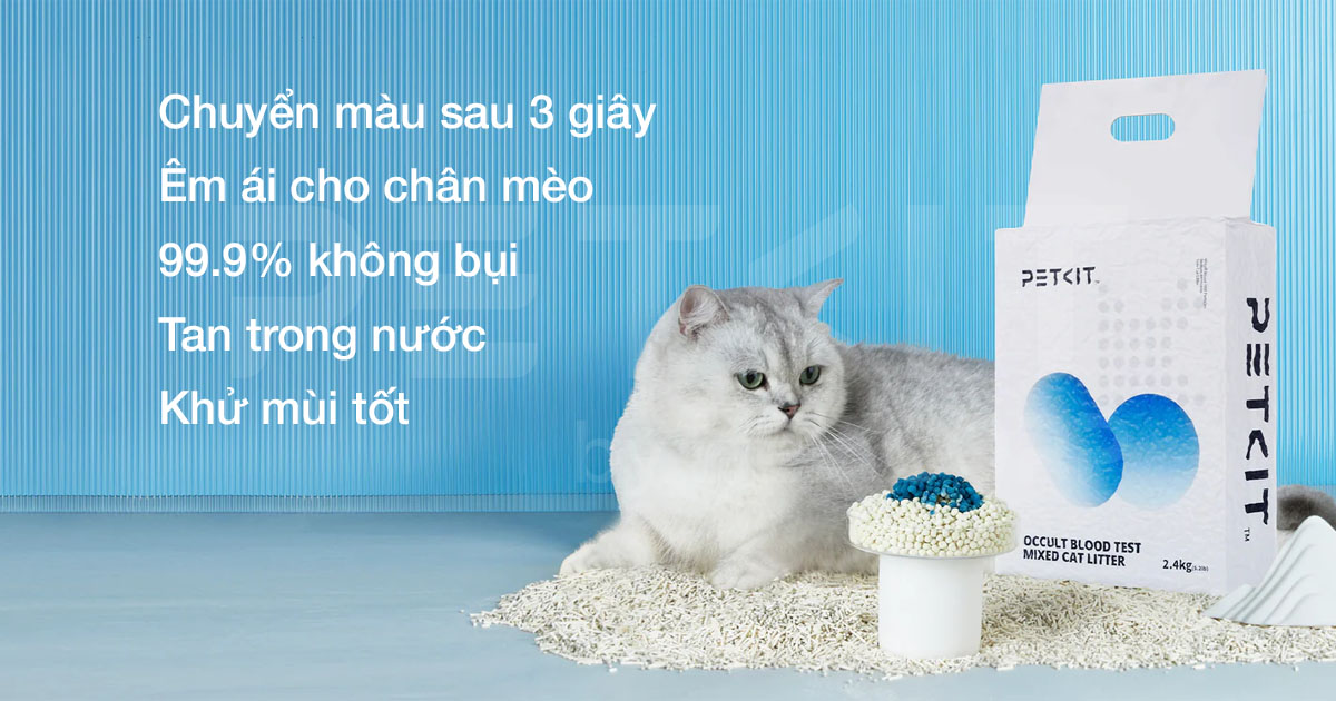 cát phát hiện máu Petkit